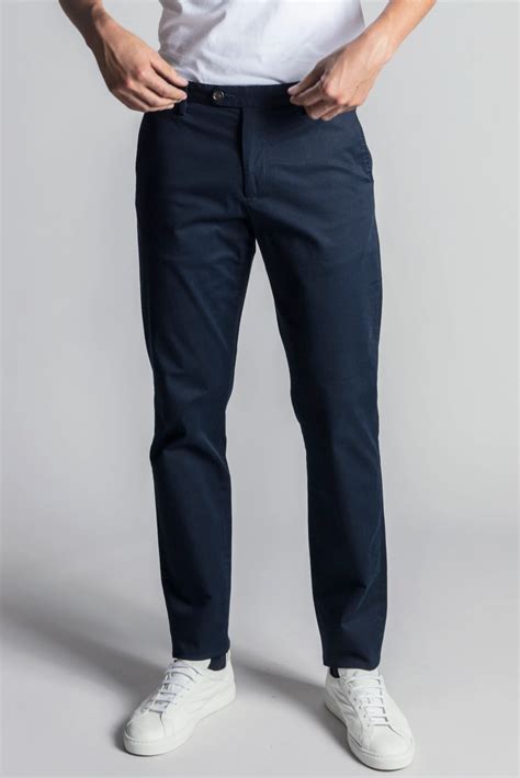 dark navy chinos for men.